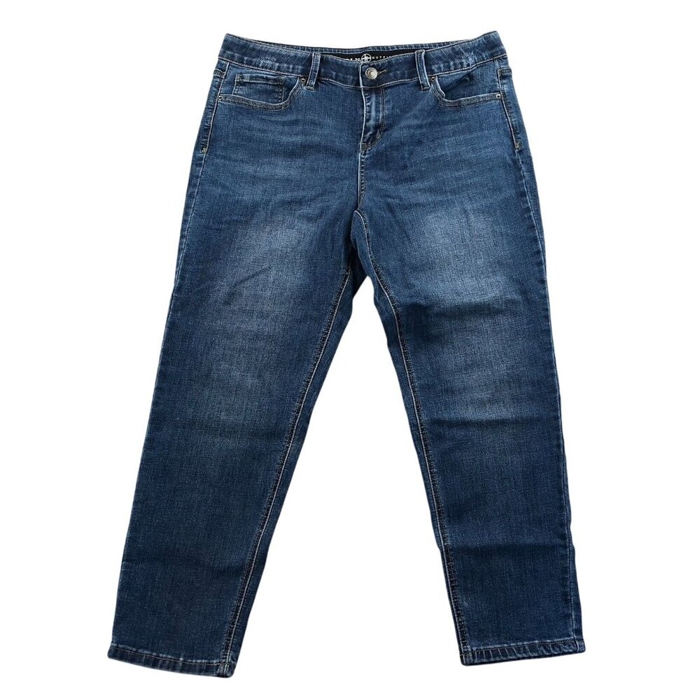 Lincoln Outfitters Womens Jeans 16 Blue Denim Stretch Skinny Leg Mid Rise Casual